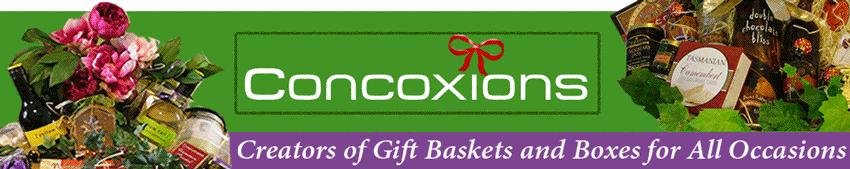 Concoxions Gourmet, Gift and Hamper Baskets for Secretarys Day, Appreciation of Office Staff, Mothers Days, Get Well, Birthday, Raffles, Anniversary, Celebrate with Champagne, Chocolate Flowers, Chocolate Blooms, Flowers and Chocolate Baskets or Boxes with selection of Roses, Wine, Chocolates, Champagne, Cheeses, Sauces, Baby products, Housewarming Gifts, Aromatherapy products, Corporate gift baskets, Pamper Baskets in Carina, Carindale, Brisbane, East Brisbane, Coorparoo, Stones Corner, Greenslopes, Carindale, Camp Hill, Mount Gravatt, Holland Park, Greenslopes, Mansfield, Hawthorne, Woolloongagga, Kangaroo Point, Norman Park, Bulimba, Seven Hills, Bulimba, Queensland